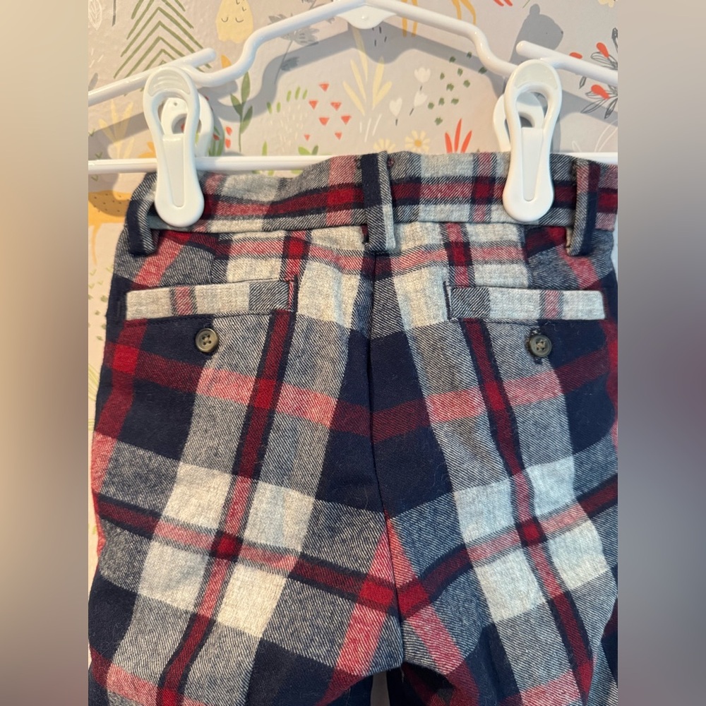 BNWT Janie and Jack Plaid Adjustable Waist Dress Pants 12-18 Months - Picture 5 of 7